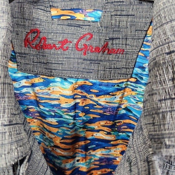 NEW Robert Graham Mens Classic Fit Narwhal Full Button Closure Jacket Size M - Picture 4 of 12